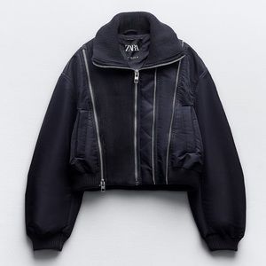 ZIPPERED BOMBER JACKET